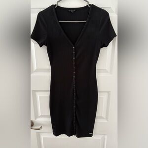 Guess Black Button-Down Dress